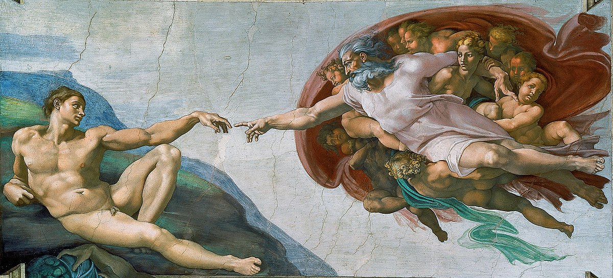 米開朗基羅 (1475-1564)｜創造亞當｜1511-1512｜壁畫｜280x570cm