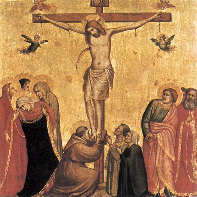 喬托·迪·邦多納 Giotto di Bondone (1267-1337)｜釘刑 The Crucifixion｜1320-1325｜蛋彩、木板｜45x43cm