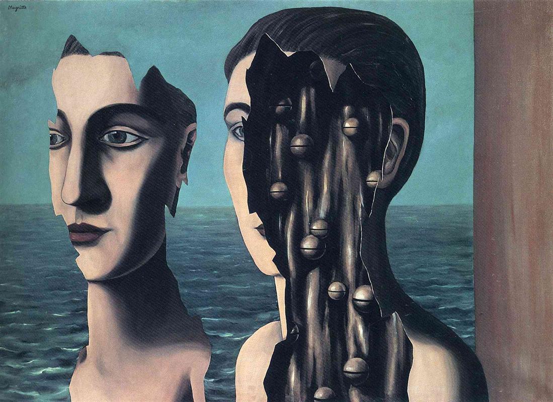 雷內‧馬格利特 René Magritte (1898-1967)｜雙重秘密 The Secret Double｜1927｜油彩、畫布｜114x162cm