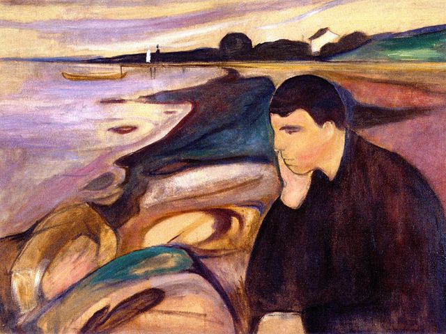 愛德華‧孟克 Edvard Munch (1863-1944)｜憂鬱 Melancholy｜1891｜油彩、畫布｜72x98cm