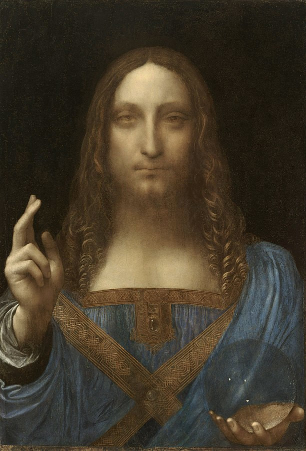 李奧納多·達文西 Leonardo da Vinci (1452-1519)｜救世主 Salvator Mundi  ｜1500｜油彩、胡桃木｜65.6x45.4cm