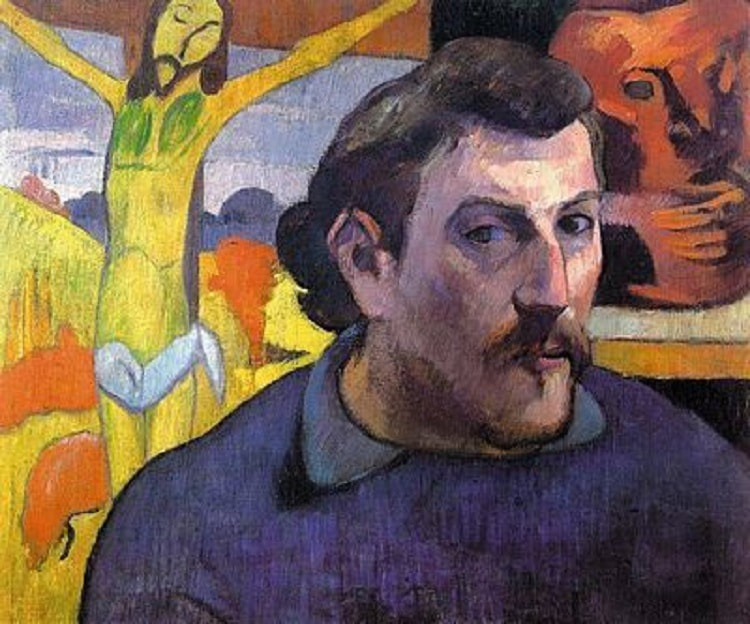 保羅·高更 Paul Gauguin (1848-1903)｜有黃色基督的自畫像 Self Portrait with the Yellow Christ｜1890｜油彩、畫布｜38x46cm